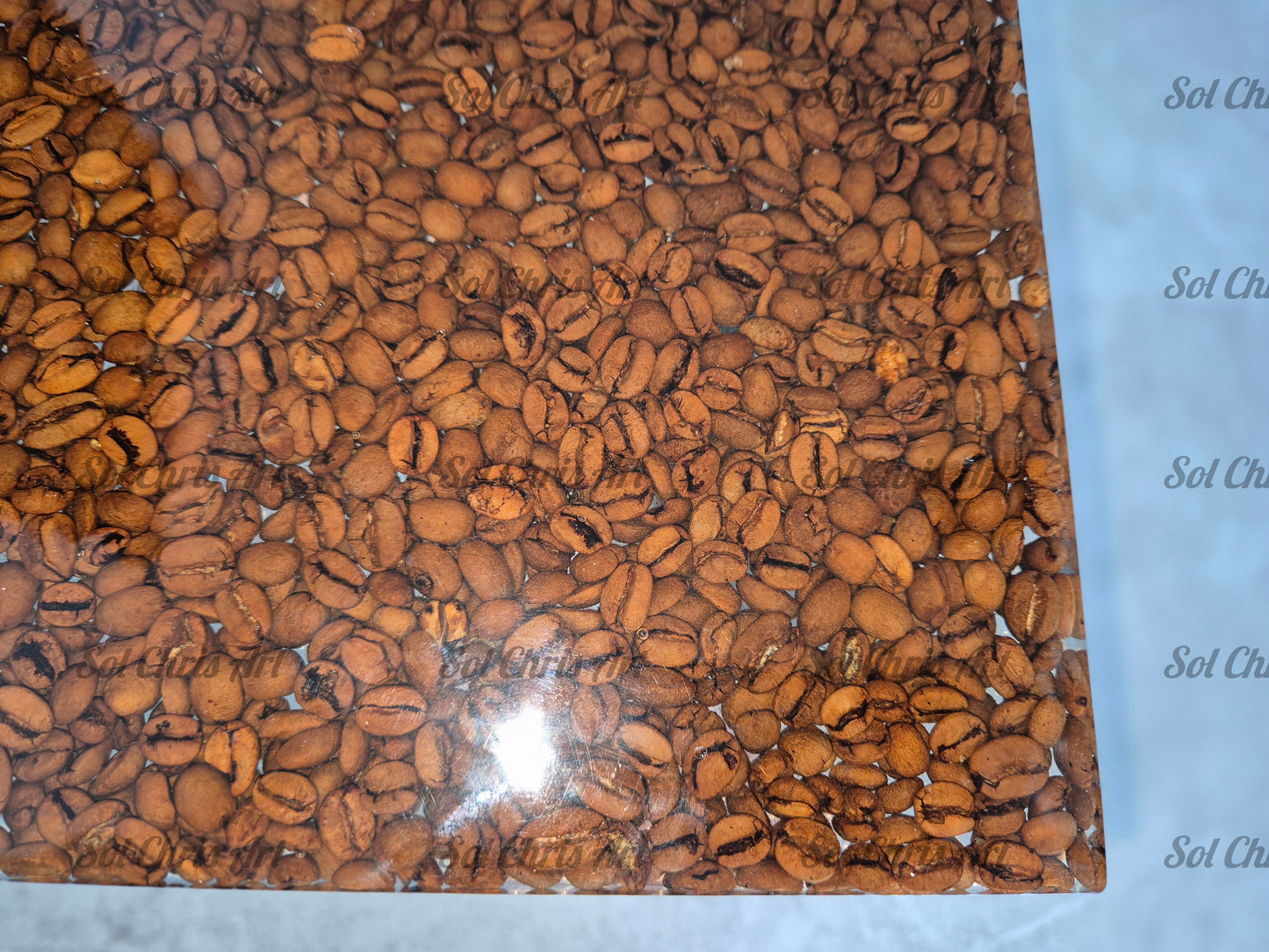 Senge bakke med kaffebønner