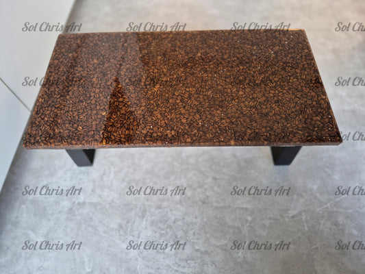 Senge bakke med kaffebønner