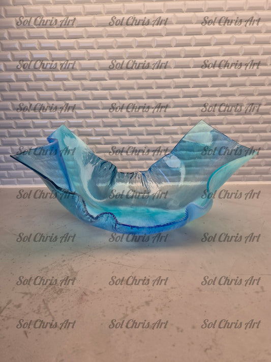 Skål lys blå amorf